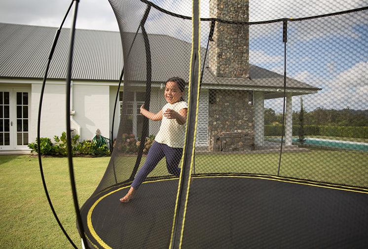 medium oval trampoline slide