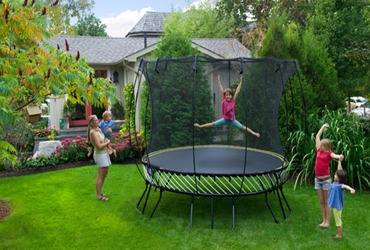 medium round trampoline slide large