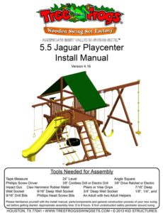 2016 5.5 Jaguar Playcenter - Installation Manual