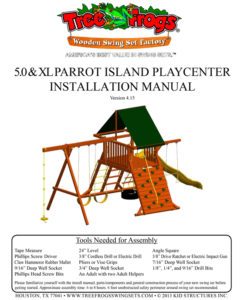 2016 5.0 & XL Parrot Island Playcenter - Installation Manual
