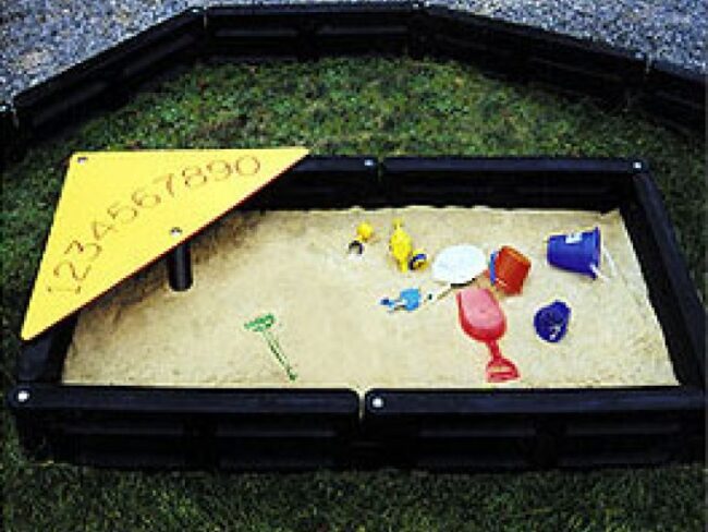 Sandbox with Polytimber Curbs