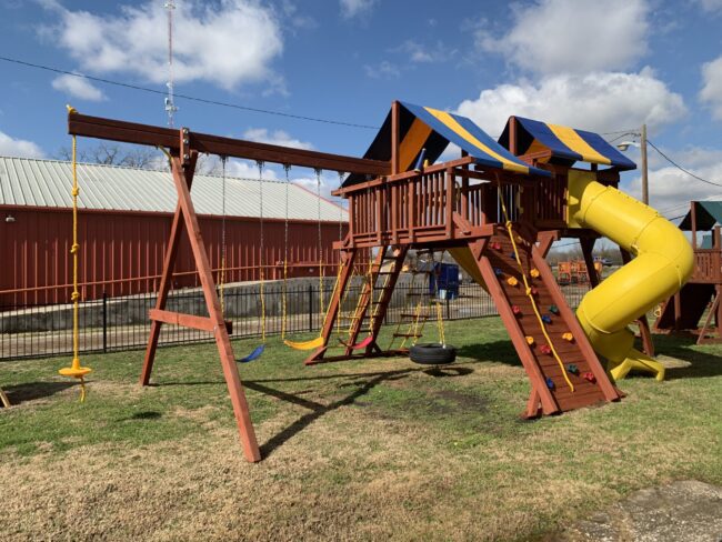 7.4 Jaguar Playcenter Config 5 MegaSized w/ Tarps and Spiral Slide (Dallas Display Unit)