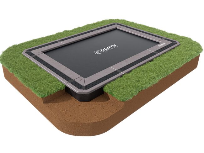 North 8' x 12' Rectangle In Ground Trampoline